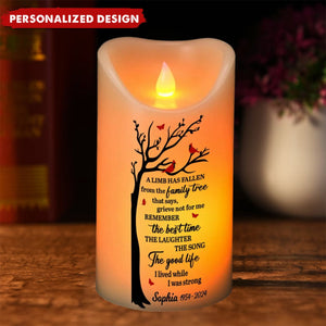 Remember The Best Time - Personalized Loss Of A Loved One Memorial Led Candle