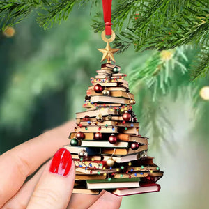 Christmas Tree of Book Ornament, Christmas Gifts For Book Lovers