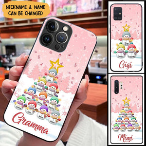 Personalized Snowman Kid Silicon Phone Case