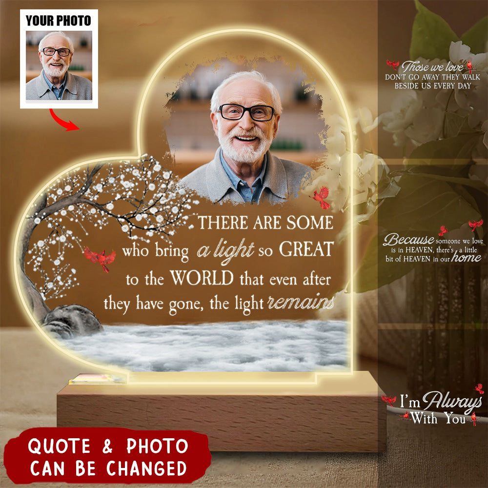 Memorial Night Light Sympathy Gifts - Personalized Photo LED Light