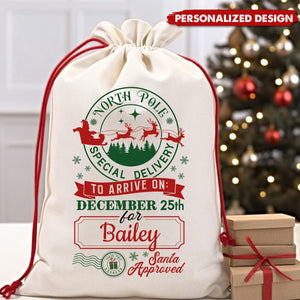 Personalized Custom Christmas Gift Favor Bag-Special Delivery To Family