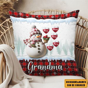 Snowman Grandma - Personalized Custom Pillowcase