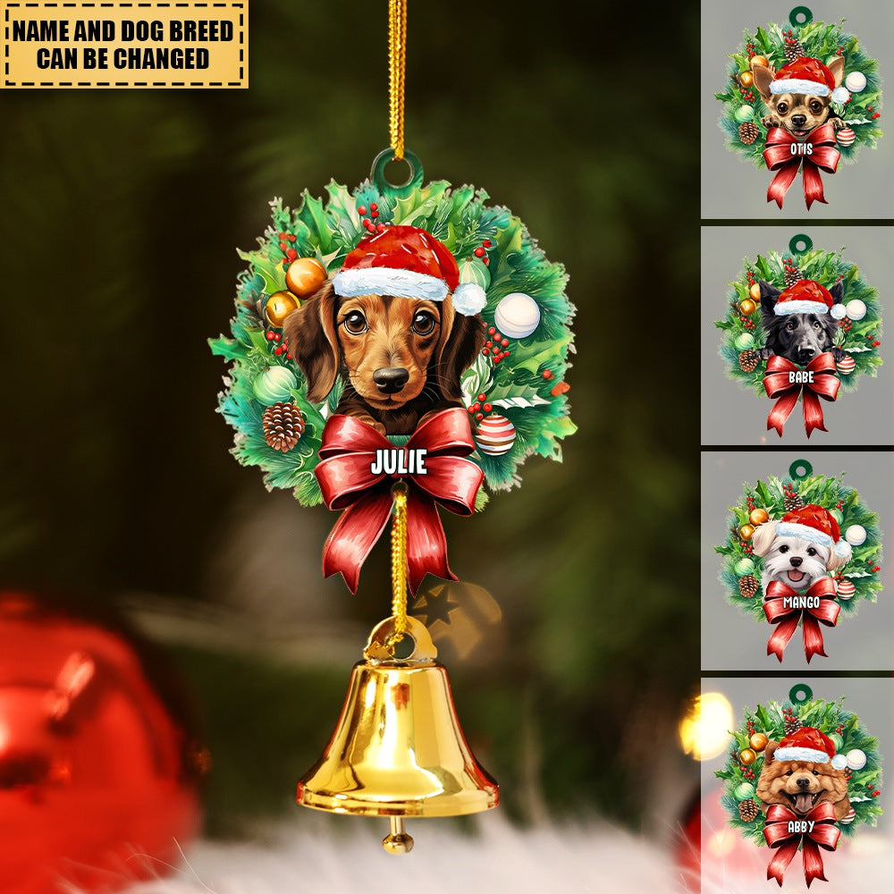 Personalized Ornament With Bell-Gift For Dog Lovers