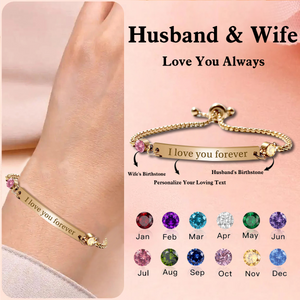 I Love You Forever - Personalised Birthstone Bracelet