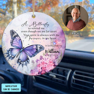 A Butterfly To Remind me Personalized Memorial Ornament