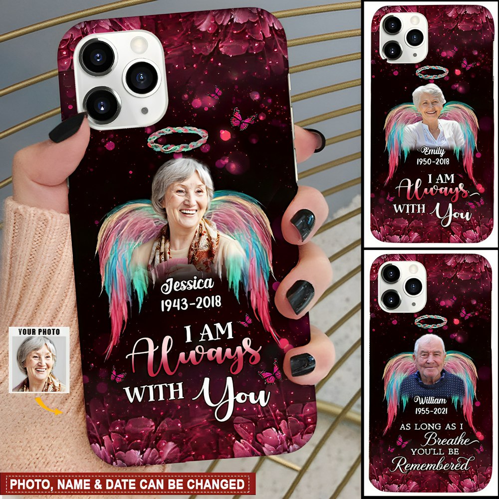 Your wings were ready but my heart was not Upload Photo Memorial Personalized Phone case