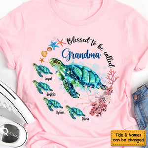 Personalized Grandma Turtle Shirt - Gift For Grandma