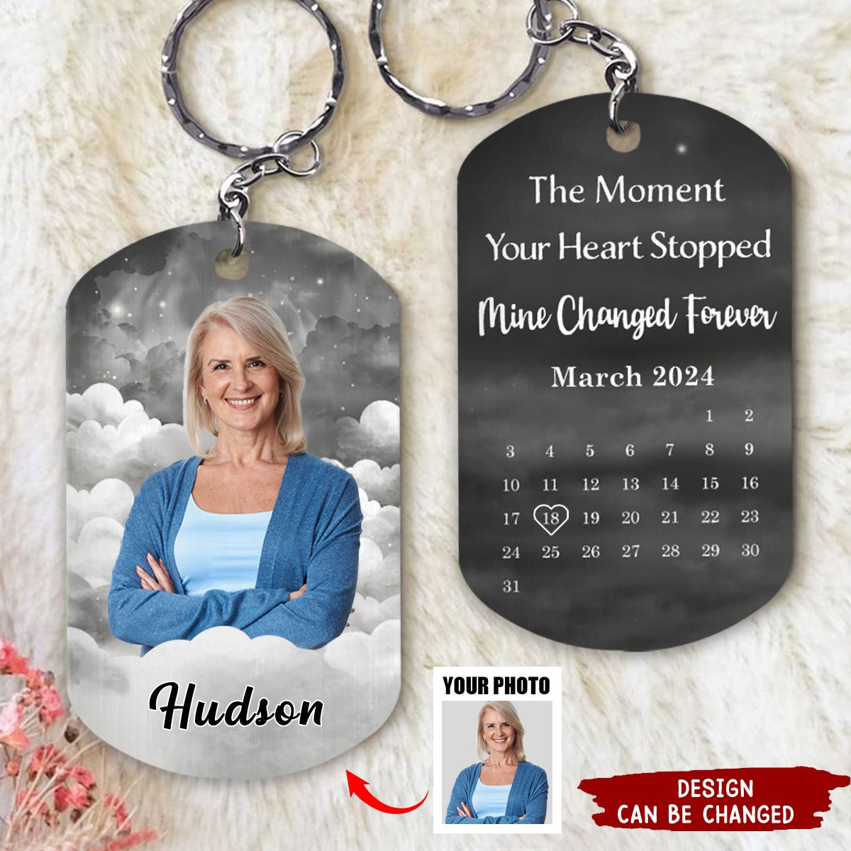 The Moment Your Heart Stopped - Personalized Stainless Steel Keychain