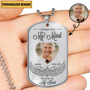 Gift For Family I Will Carry You With Me Until I See You Again Personalized Memorial necklace