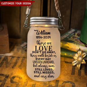 Personalized Memorial Gift Those We Love Mason Jar Light