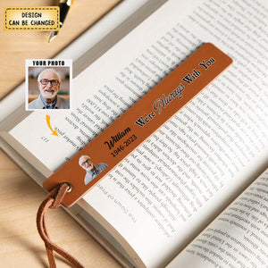 Memorial Upload Image Personalized Leather Bookmark