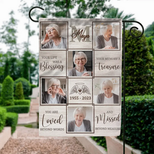 Custom Personalized Memorial Flag - Upload Photo - You Are Loved Beyond Words