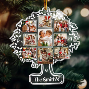 Custom Photo Family Tree Of Life - Personalized Acrylic Photo Ornament