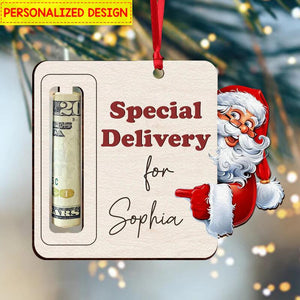 Special Delivery For Kids Personalized Money Holder Ornament