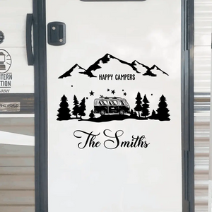 Happy Campers - Personalized Camping Decal, Gift For Camping Lovers