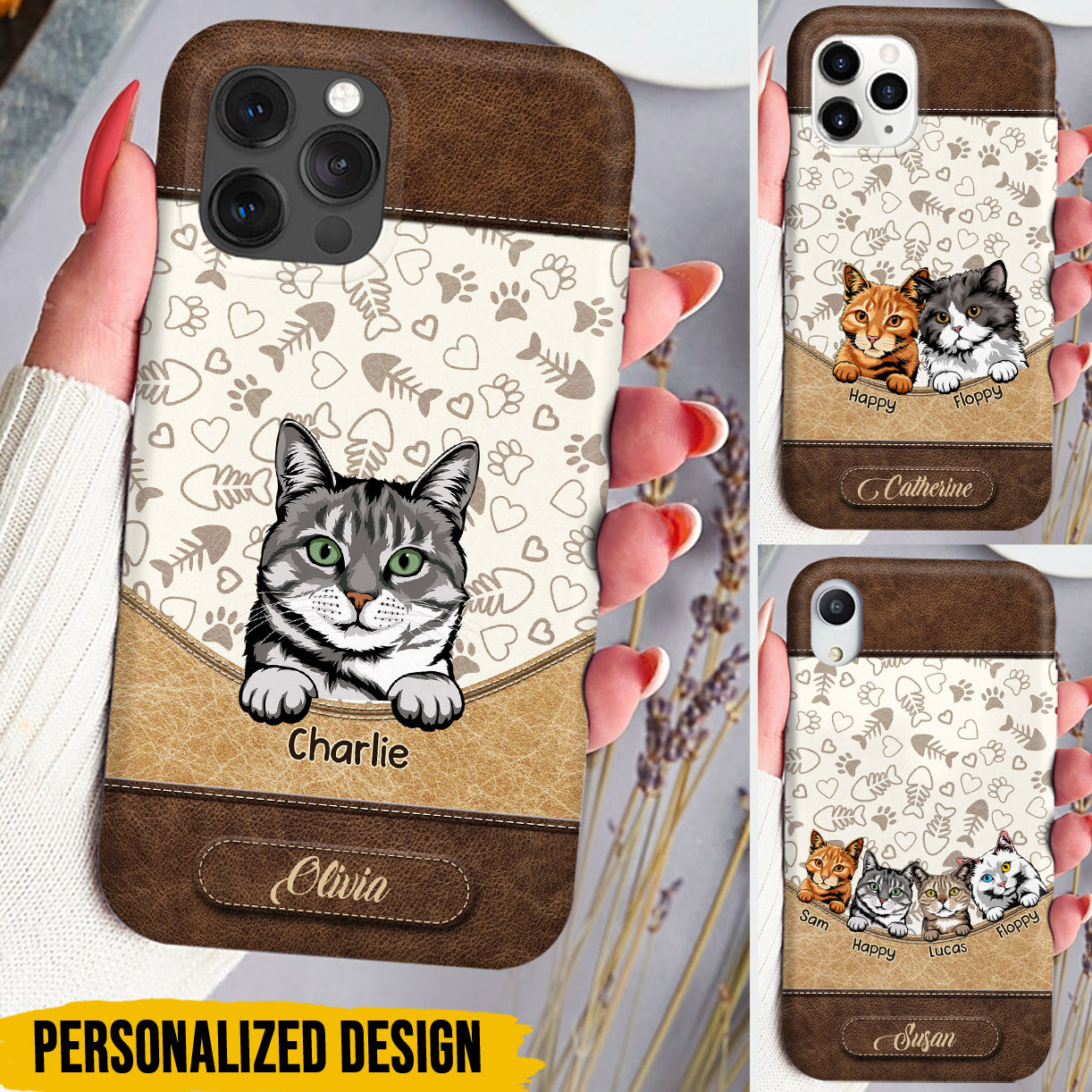 Cute Cat Kitten Pet Personalized Phone case Purrfect Gift for Cat Lovers