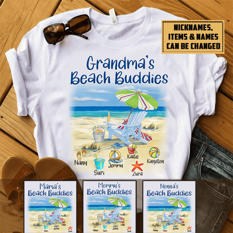 Personalized Grandma's beach Buddies T-shirt