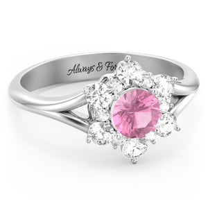 Memorial Personalized Birthstones Promise Ring