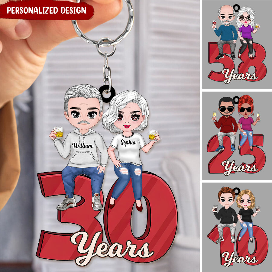 Annoying Each Other And Still Going Strong-Personalized Keychain
