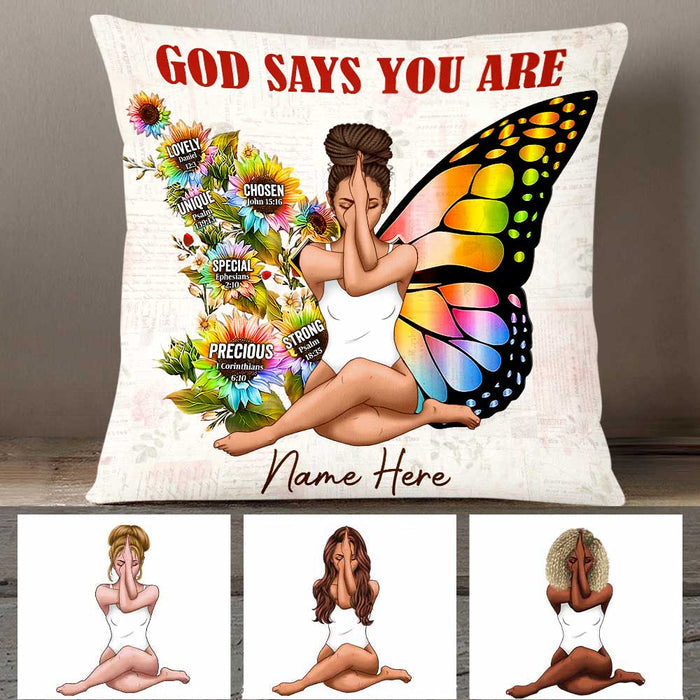 Personalized BWA Girl God Says Pillow