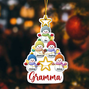 Gift For Grandma Snowman Kids Christmas Tree Ornament