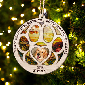 Ornament For Dog Who Passed Away - Personalized Photo Suncatcher Ornament