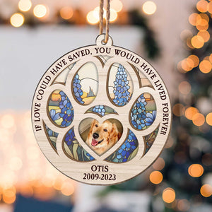 Ornament For Dog Who Passed Away - Personalized Photo Suncatcher Ornament