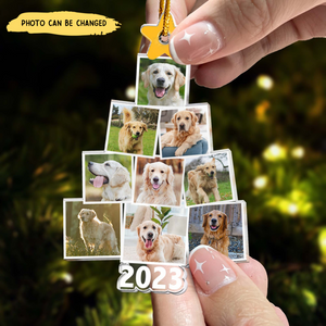 Photo Pet Christmas Tree - Personalized Acrylic Photo Ornament