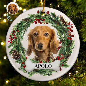 Photo Lovely Pet Face - Personalized Christmas Ornament