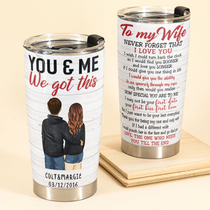 Thank You For Being My Wife - Personalized Tumbler Cup - Gift For Couple
