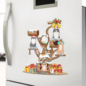 Christmas Cat Tower Personalized Sticker