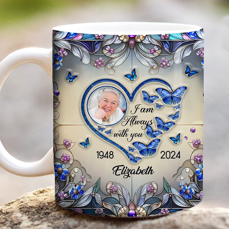 Forever In My Heart Butterfly - Upload Photo To Memorialized Mug