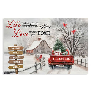 Personalized Family Gift Christmas Love Brings You Home Poster