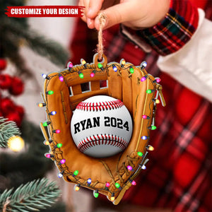 Personalized Softball Baseball Ornament, Gifts for Softball Players, Baseball Players