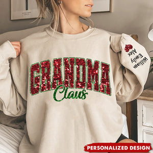 2024 Fashion Personalized Gigi Claus Sweatshirt With Child's Name