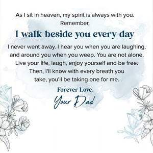 Dad, You Walk Beside Me Every Day - Personalized Engraved Bracelet