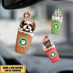 Puppuccino Cute Dog Coffee Personalized Acrylic Ornament Gift for dog lovers