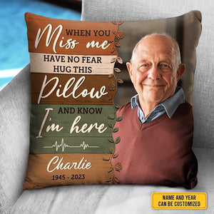 Custom Photo Miss You Forever - Memorial Personalized Custom Pillow