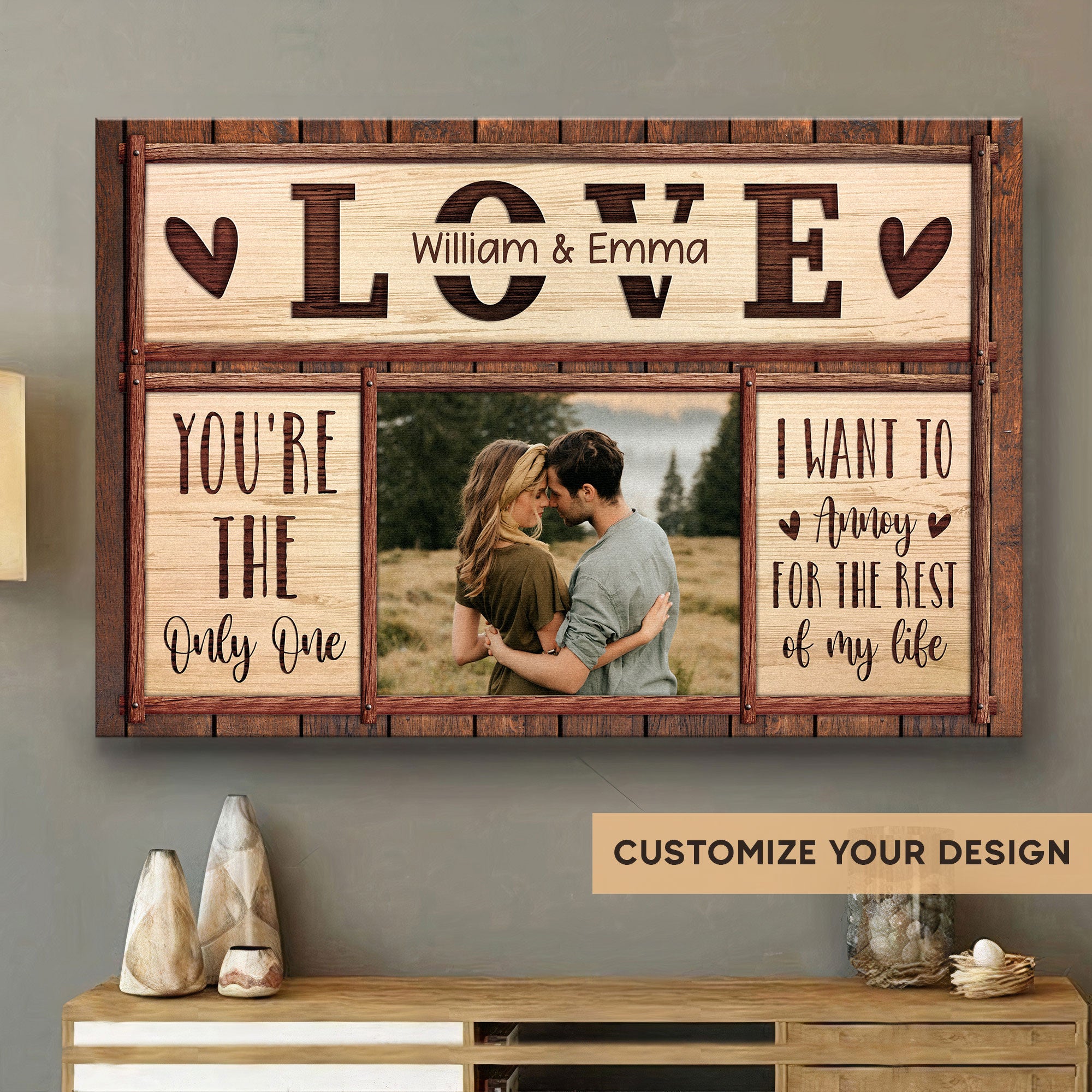 You Are The One I Want To Annoy - Gift For Couples, Personalized Horizontal Poster