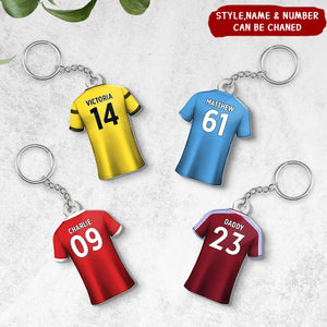 Soccer Shirt Any Name, Any Number, Any Team Personalized Acrylic Keychain