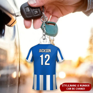 Soccer Shirt Any Name, Any Number, Any Team Personalized Acrylic Keychain