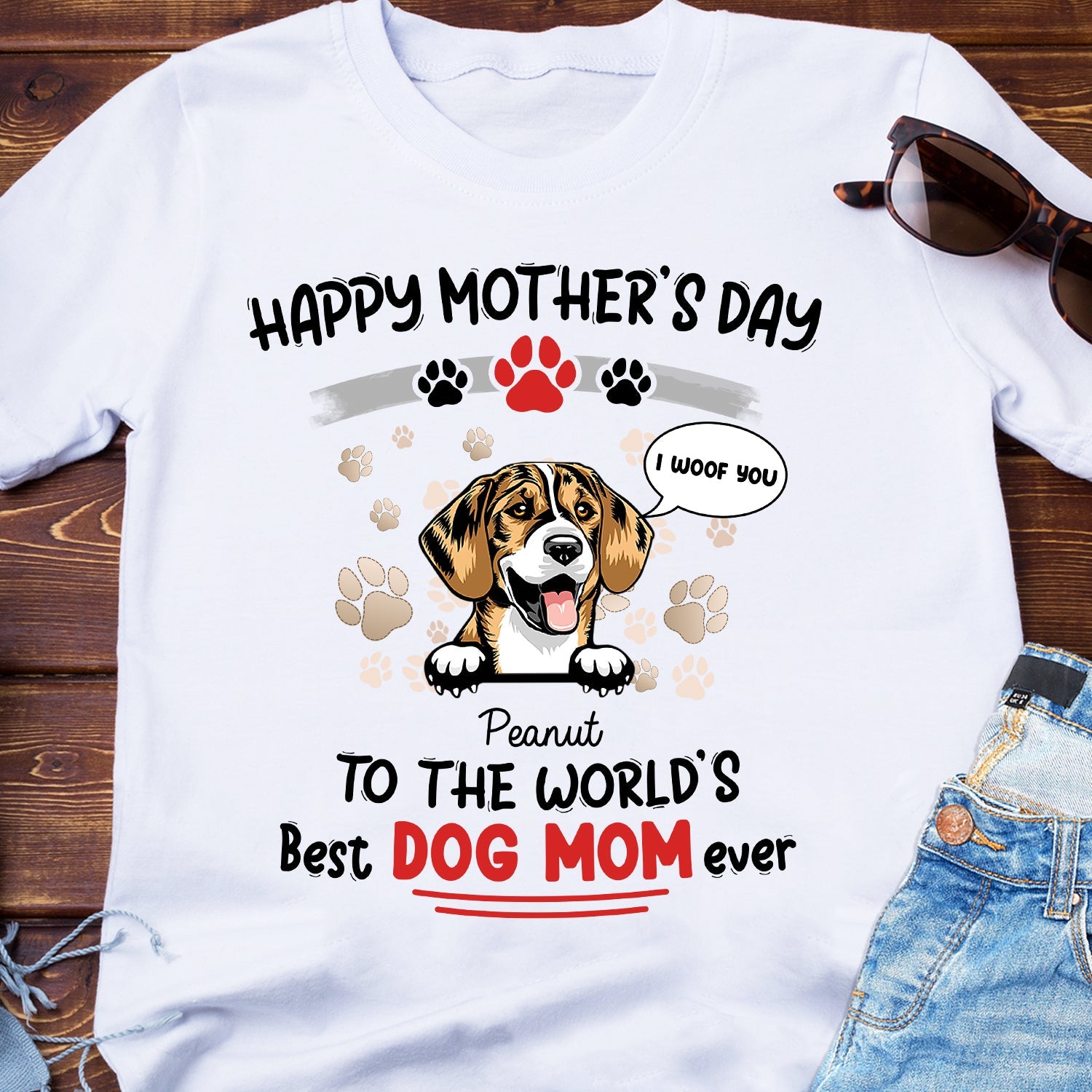 Gift For Mother Dog Personalized Shirt, Mother's Day Gift for Dog Lovers, Dog Dad, Dog Mom