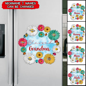 Gift For Grandma Mom Flower Personalized Sticker
