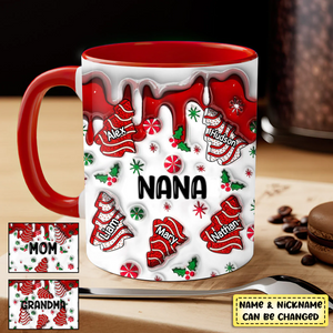 Christmas Tree Cakes Grandma With Xmas Snack Cakes Grandkids Personalized Mug