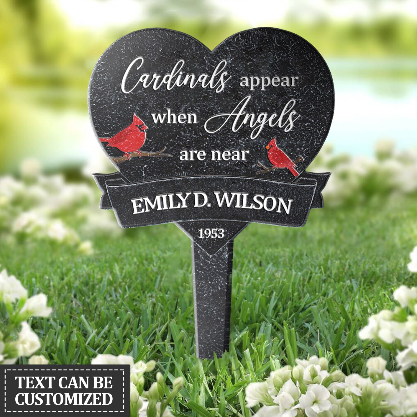 Cardinals Appear When Angels Are Near Personalized Custom Acrylic Garden Stake