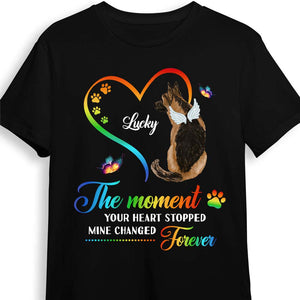 Gift For Loss Pet Memorial My Heart Changed Forever Shirt