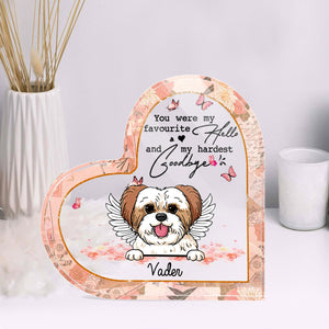 Forever Memorial Dog Personalized Heart Plaque