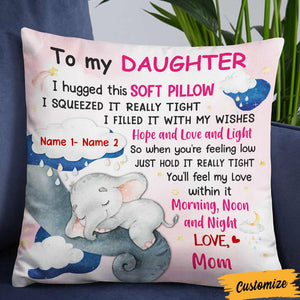 Elephant Grandma To Grandson Hug This Pillowcase