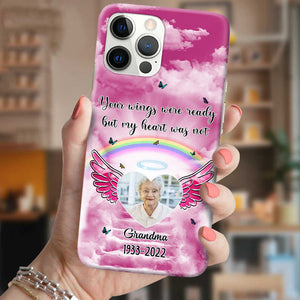 Personalized Memorial A big Piece Of My Heart Lives In Heaven Custom Photo Phone Case