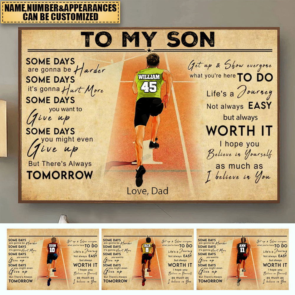 Custom Personalized Running Poster - Gift For Runner